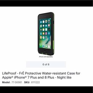 LifeProof FrE Phone case for IPhone 7/8 Plus